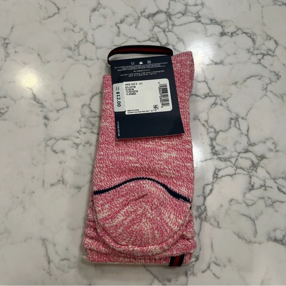 NWT Tommy Hilfiger Pink Boyfriend Socks Size‎ 6-9.5